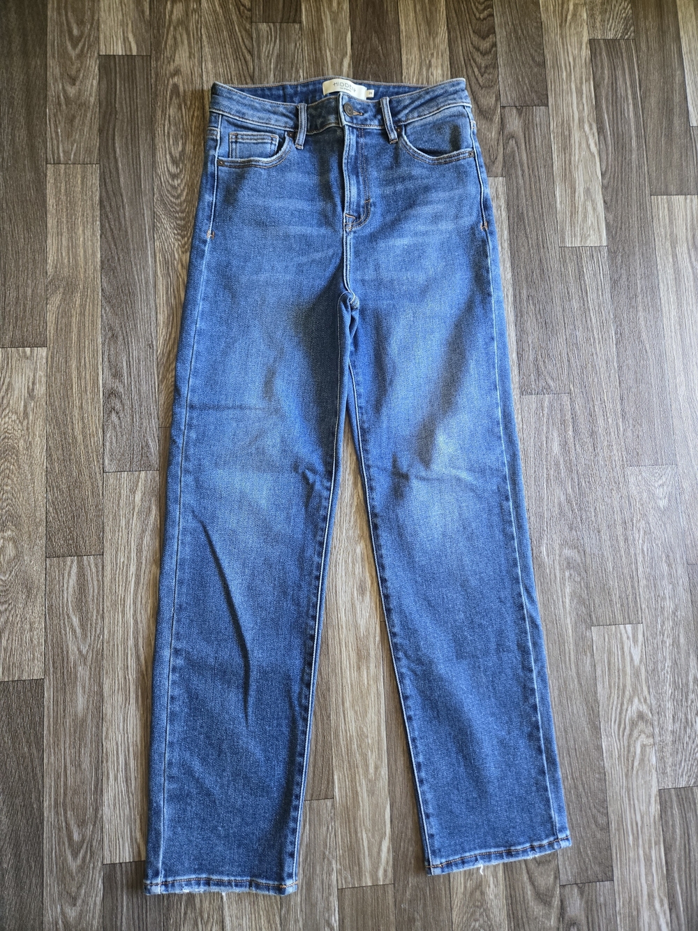 Hidden High Rise Tracey Straight Jean in Medium Blue Wash Women's Size 26 - Picture 5 of 10